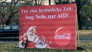 Das provokante Anti-AfD-Plakat in Berlin. Foto: Twitter Borowski