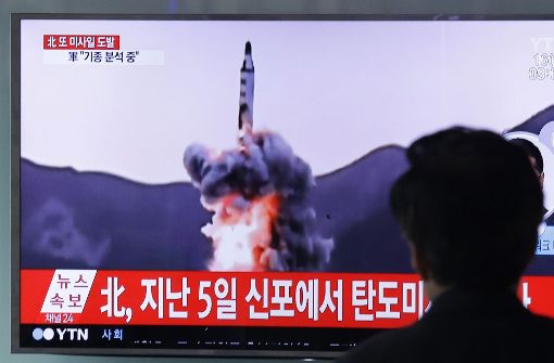 Nordkorea soll laut Medienberichten erneut eine ballistische Rakete abgefeuert haben. Foto: AP