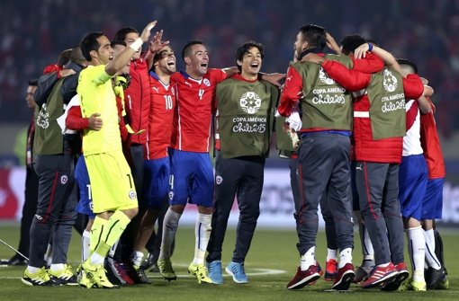 Chilenischer Jubeltanz nach dem  Finaleinzug. Foto:  