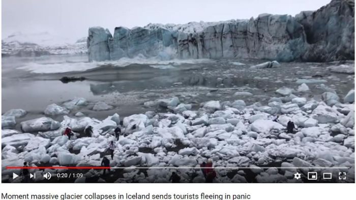 Touristen fliehen vor Flutwelle nach Gletscher-Abbruch