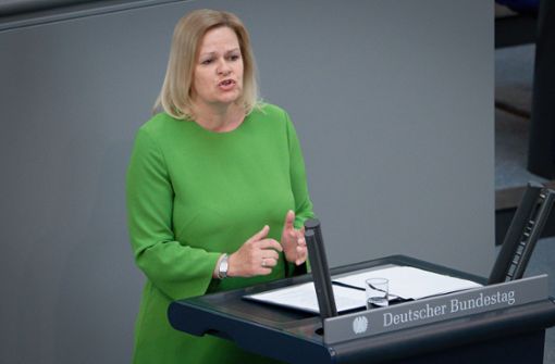 Bundesinnenministerin Nancy Faeser (Archivfoto) Foto: IMAGO/Political-Moments/IMAGO