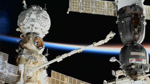 Sojus-Kapsel an ISS angedockt
