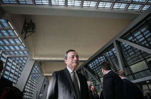 Mario Draghi beim Festakt der EZB in Frankfurt/Main.  Foto: dpa