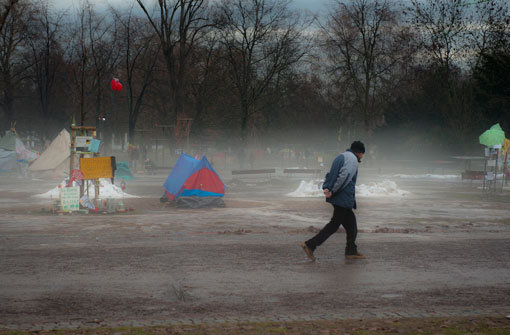 Das Stuttgart-21-Camp im Stuttgarter Schlossgarten wird in den nächsten Tagen geräumt. Foto: Leserfotograf emqi