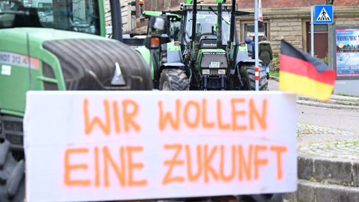 Bauernproteste gibt es am Montag auch im Kreis Esslingen. Foto: picture alliance/dpa/Bernd Weißbrod