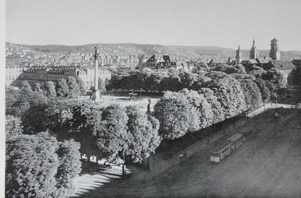 Schlossplatz-Bäume vor über 100 Jahren.