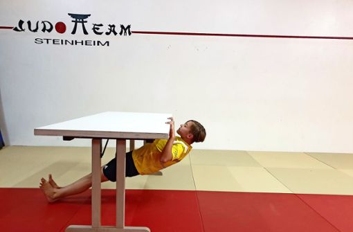 Mit solchen Übungen   können  die jungen Athleten die Zeit ohne Training auf der Matte überbrücken. Foto: JudoTeam Steinheim