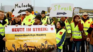 Seit 2013 kommt es an den Amazon-Standorten wie hier in Koblenz immer wieder zu Streiks. Foto: dpa