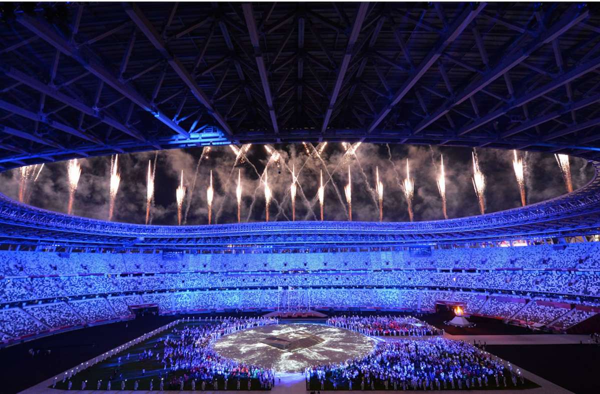 Mit einer großen Show endeten die Olympischen Spiele in Tokio. Foto: imago images/Belga/ROB WALBERS