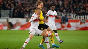 Julian Brandt erzielte die beiden Treffer gegen den VfB. Foto: Pressefoto Baumann/Volker Müller