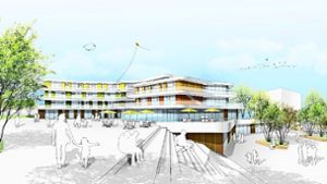 So soll die Agora aussehen, die neue Mitte des Schulareals Foto: Behnisch Architekten