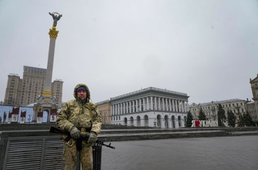 Am Mittwoch auf dem Platz der Unabhängigkeit Maidan im Stadtzentrum von Kiew. Foto: dpa/Efrem Lukatsky