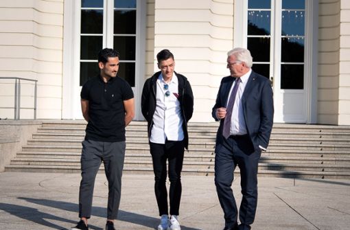 Treffen mit Steinmeier: Mesut Özil und Ilkay Gündogan. Foto: Bundespresseamt