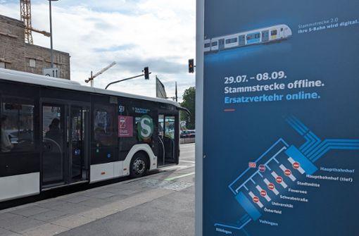 Bis zum 8. September ist die Stammstrecke gesperrt. Bis dahin sollen Busse die S-Bahn ersetzen. Foto: /Jürgen Brand