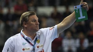 Nikolaj Jacobsen, Trainer der Rhein-Neckar Löwen, will mit Filip Taleski planen. (Archivfoto) Foto: EPA