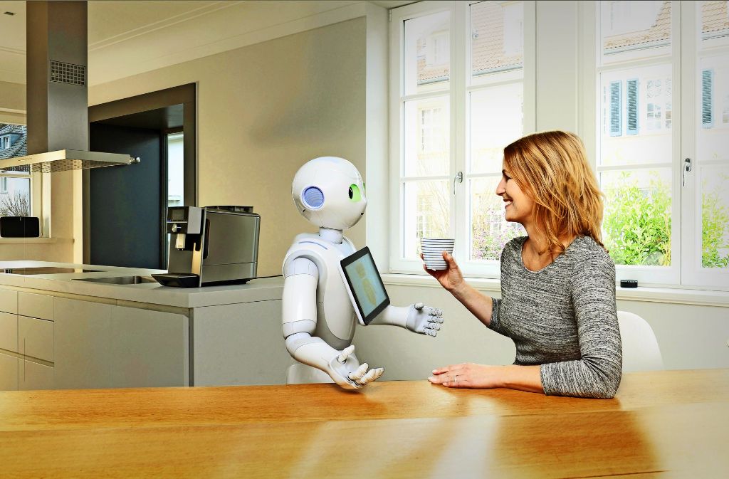 Die Neuauflage des Roboters Pepper, den Digitalstrom vorstellen will, kann nicht nur Tee servieren, sondern auch ein intelligentes Haus steuern.