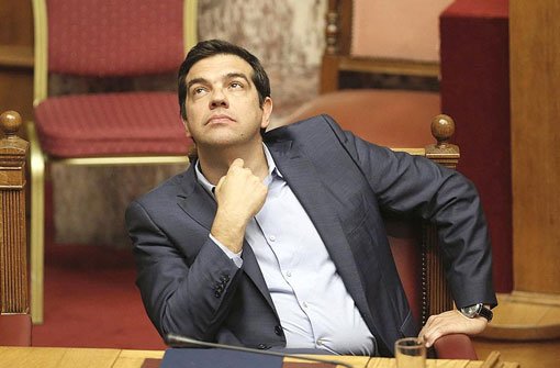 Ministerpräsident Alexis Tsipras erwartet die Unterhändler der Geldgeber-Institutionen. Foto: dpa