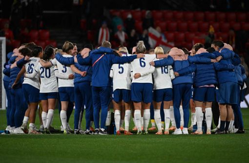 Englands Spielerinnen beim Match gegen China. Foto: AFP/BRENTON EDWARDS