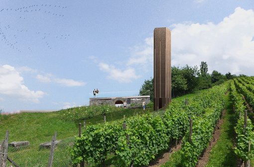 Eine Aussichtsplattform und ein Glockenturm sollen an der Burgruine Kappelberg errichtet werden. Foto: cheret bozic Architekten
