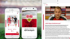 Der VfB Stuttgart stellt seine neue Applikation für die Smartphones der Nutzer vor. Foto: VfB