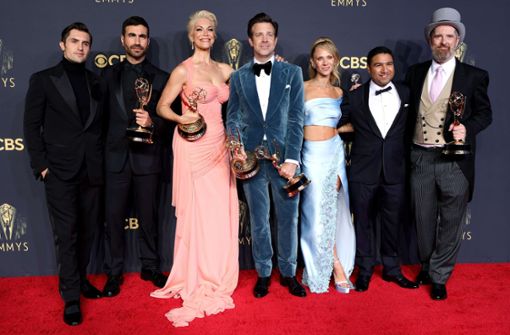 Das Team „Ted Lasso“ ist der große Gewinner der diesjährigen Emmy-Verleihung. Foto: AFP/Rich Fury