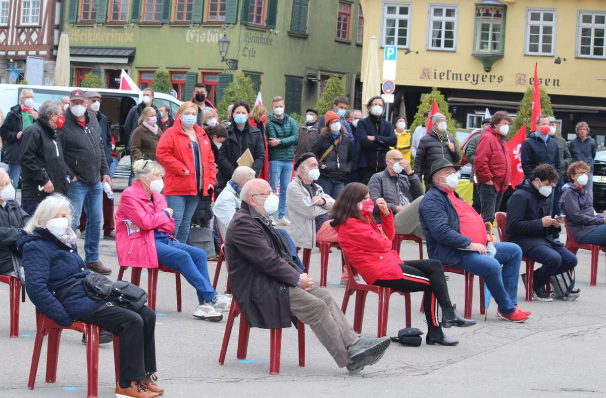 Am 1. Mai hat eine Kundgebung des Deutschen Gewerkschaftsbundes (DGB) in Esslingen stattgefunden.