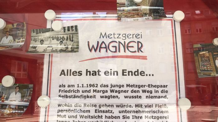 Metzgerei Wagner im Stuttgarter Westen: „Alles hat ein Ende…“ – warum der Familienbetrieb schließt