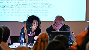 Heike Gfrereis  hat im Kilian-Steiner-Saal mit Rüdiger Safranski diskutiert. Foto: Jens Tremmel, DLA