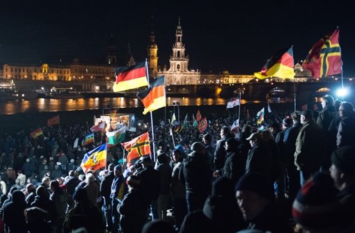 Pegida-Kundgebung in Dresden Foto: dpa