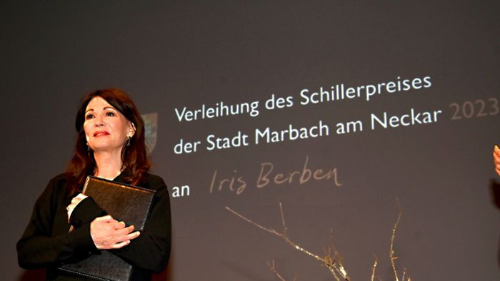 Schillerpreis Marbach: Iris Berben nutzt Preisverleihung für Appell an Mitmenschlichkeit
