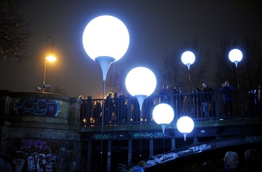Die Lichtgrenze in Berlin ist zum Wort des Jahres 2014 gekürt worden Foto: dpa
