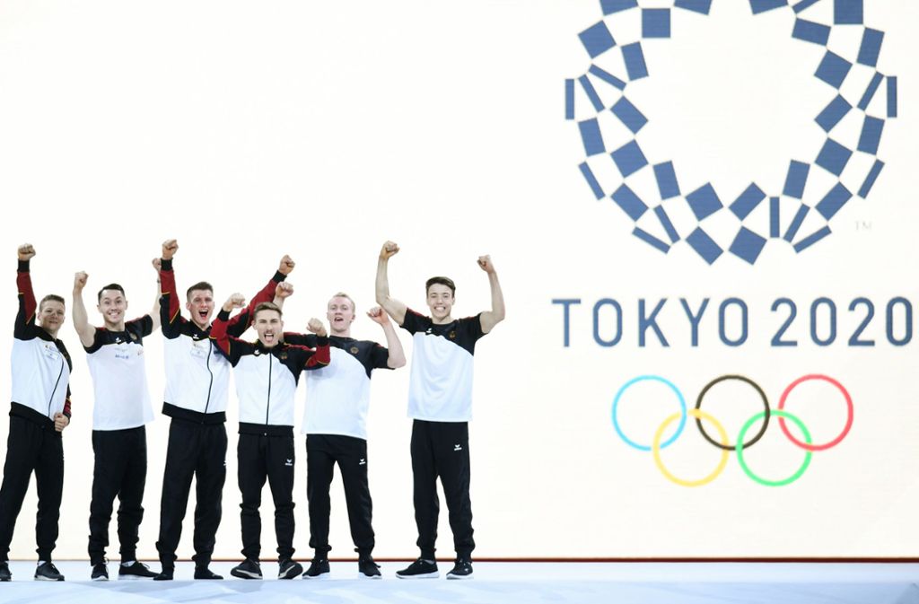 Ein Erfolg ist den deutschen Männer-Riege schon sicher: Ganz knapp qualifizierte sich das Team in Stuttgart für die Olympischen Spiele in Tokio – genau wie zuvor schon das Frauenteam.