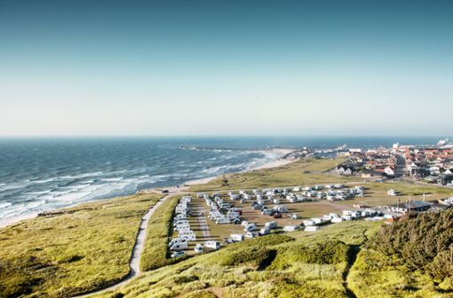 Campingplatz an der dänischen Nordseeküste in Hirtshals.