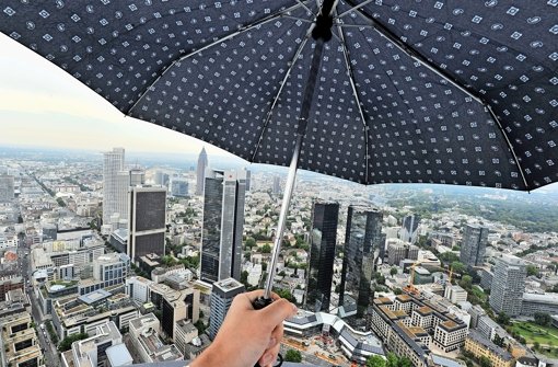 Blick auf die Bankenskyline   in Frankfurt Foto: dpa