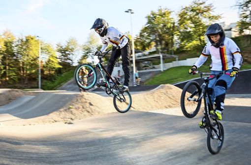 Seit Juni 2018 kann die neue BMX-Supercross-Strecke genutzt werden. Foto: Stuttgart (z)