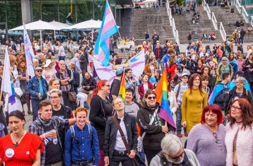 Die erste „Trans Pride“-Veranstaltung Süddeutschlands fand am Samstag in Stuttgart statt. Foto: 7aktuell.de