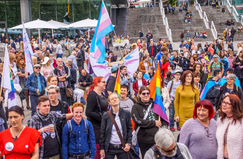 Die erste „Trans Pride“-Veranstaltung Süddeutschlands fand am Samstag in Stuttgart statt.