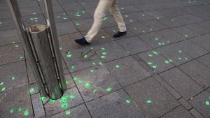 Das Rätsel um die grünen Punkte auf der Stuttgarter Königstraße ist gelöst. Foto: dpa