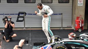 Einmalig in der Geschichte der Formel 1.: Hamilton steht nun wieder an der Spitze des Klassements. Foto: AFP