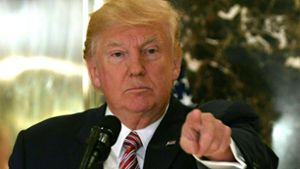 US-Präsident Donald Trump während einer Pressekonferenz im Trump Tower in New York. Foto: AFP