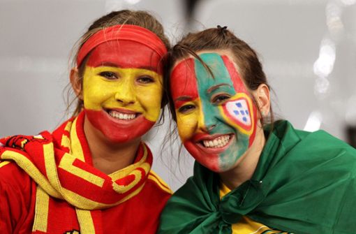 Spanien und Portugal treffen am Freitagabend in  Gruppe B aufeinander. Foto: EPA