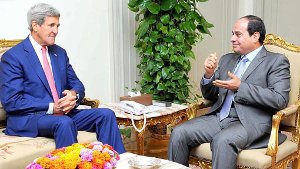 US-Außenminister John Kerry ist zu Gesprächen mit dem ägyptischen Präsidenten  Abdel Fattah al-Sissi nach Kairo gereist. Foto: dpa