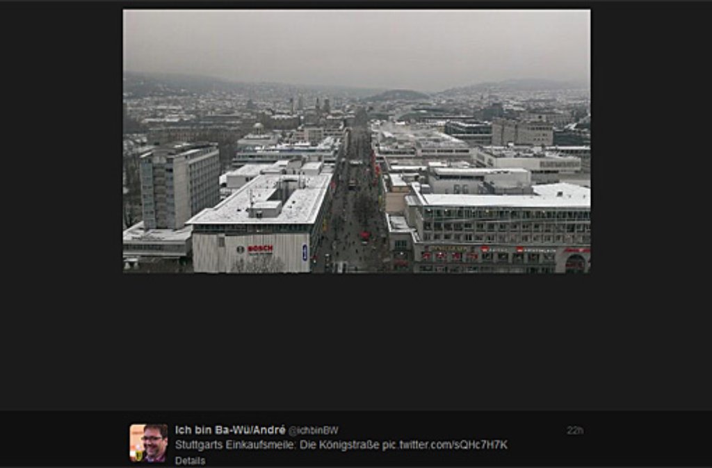 ... Bilder seines Streifzugs durch die Landeshauptstadt unter dem Account @ichbinBW:Stuttgarts Einkaufsmeile: Die Königstraße.