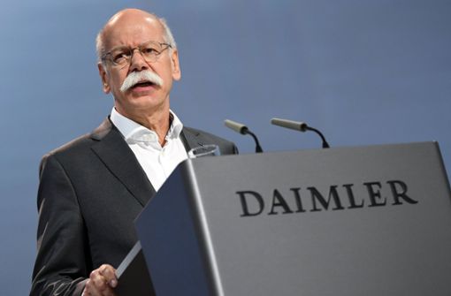 Daimler-Chef  Dieter Zetsche auf der Hauptversammlung. Foto: dpa-Zentralbild