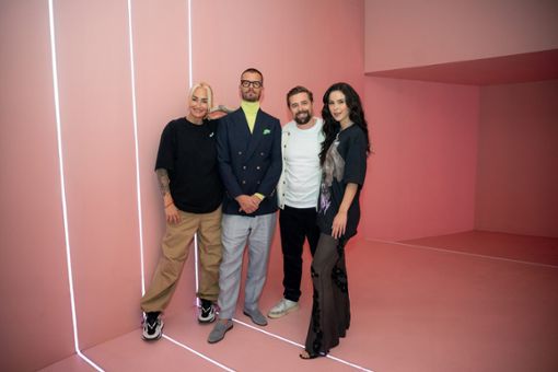 Sarah Connor, Joko Winterscheidt, Klaas Heufer-Umlauf und Lena Meyer-Landrut (von links) Foto: ProSieben/Seven.one