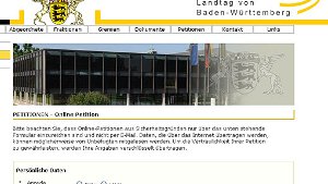 Hier gehts zur Seite des Landtags. Foto: SIR/Screenshot