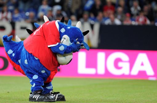 Verabschiedet sich der „Dino“ Hamburger SV bereits an diesem Wochenende aus der Bundesliga? Foto: dpa