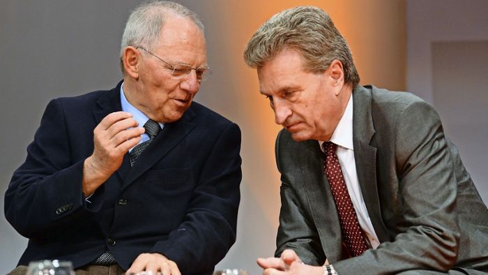 Oettinger will Schäuble als Bundestagspräsident