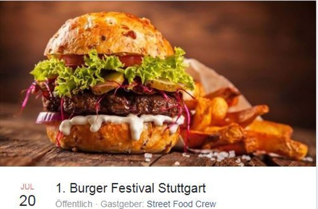 So wird derzeit für ein angebliches Burger Festival auf Facebook geworben. Foto: Facebook