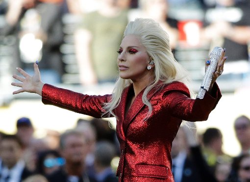 Lady Gaga hatte am vergangenen Sonntag die Ehre, beim Super Bowl die Nationalhymne zu singen. Foto: AP